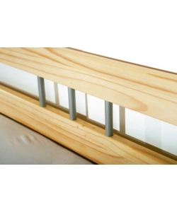 Letto singolo in legno di pino massello 96x205x72 cm
